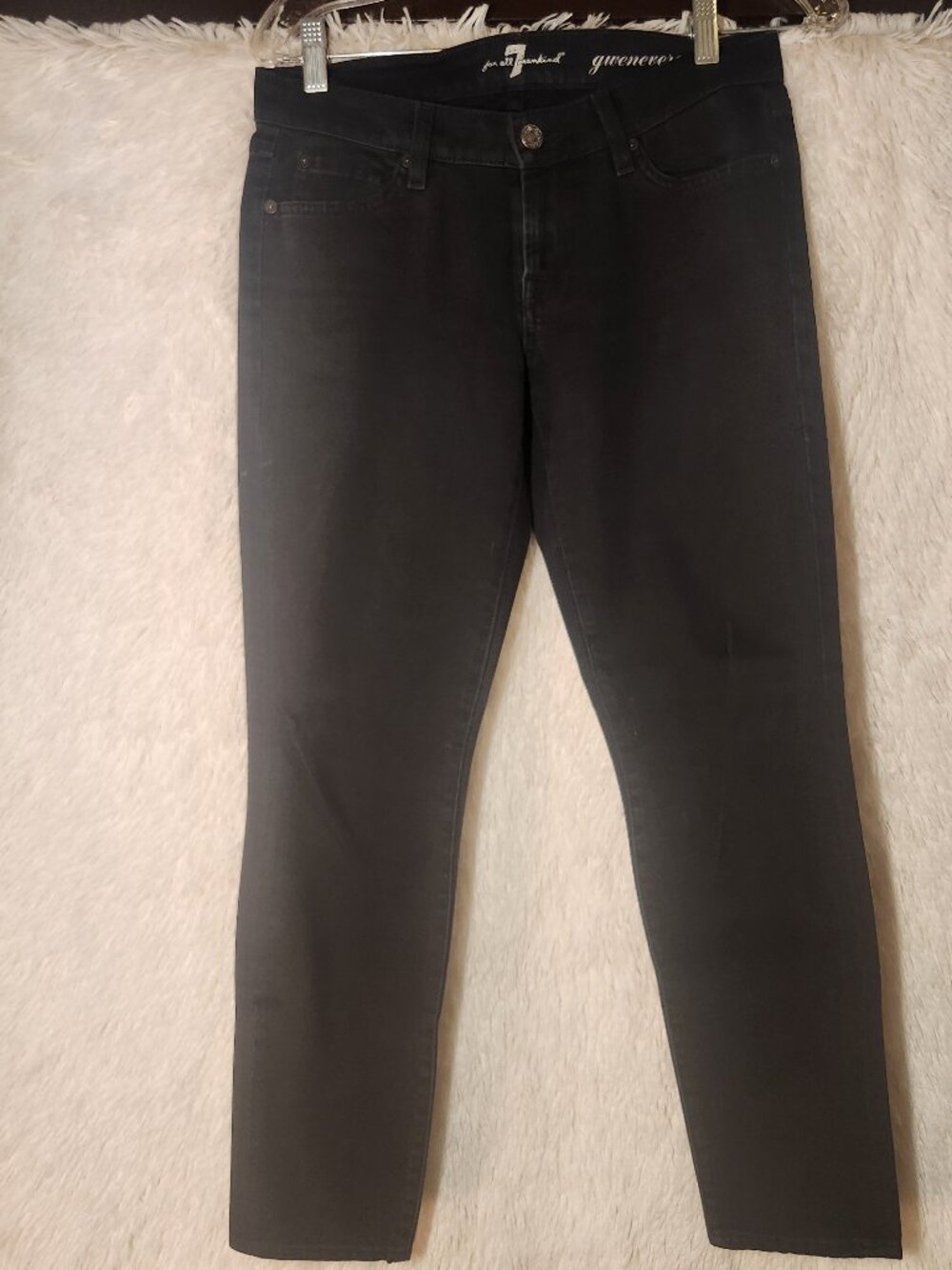 7 For All Mankind Gwenevere Black Jeans Women Size 26